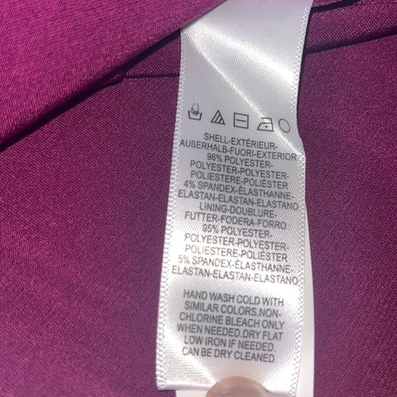 Dress the Population‎ Vanessa Plunging Halter Bodycon Midi Dress Dark Magenta S - Picture 10 of 11